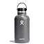 Hydro Flask Water Bottle - Insulated Stainless Steel - Wide Mouth Flex Lid, Non Spill, Leakproof and Refillable in 32 Oz Black