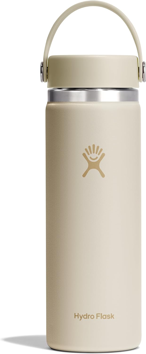 Hydro Flask Water Bottle - Insulated Stainless Steel - Wide Mouth Flex Lid, Non Spill, Leakproof and Refillable in 32 Oz Black