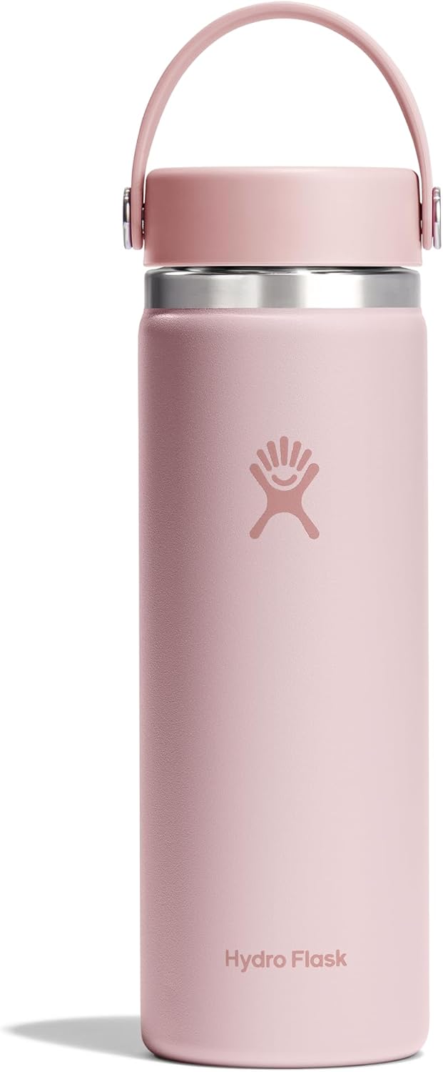 Hydro Flask Water Bottle - Insulated Stainless Steel - Wide Mouth Flex Lid, Non Spill, Leakproof and Refillable in 32 Oz Black