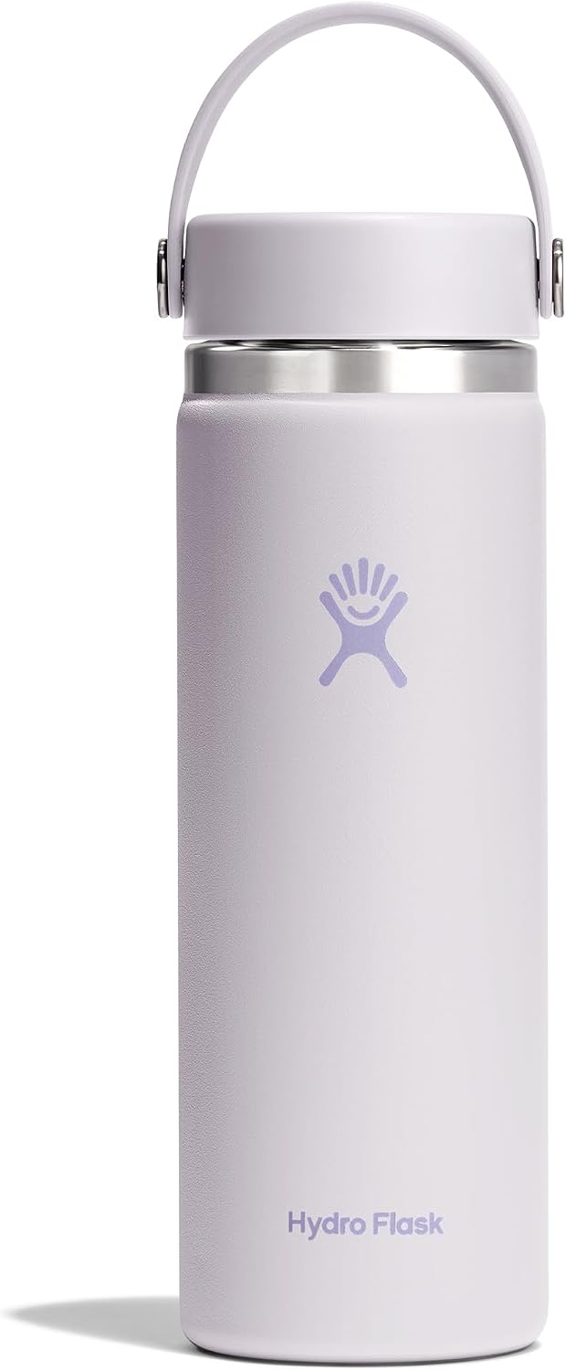 Hydro Flask Water Bottle - Insulated Stainless Steel - Wide Mouth Flex Lid, Non Spill, Leakproof and Refillable in 32 Oz Black