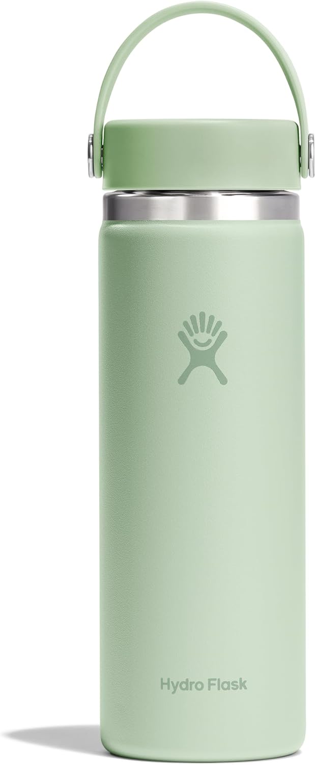 Hydro Flask Water Bottle - Insulated Stainless Steel - Wide Mouth Flex Lid, Non Spill, Leakproof and Refillable in 32 Oz Black