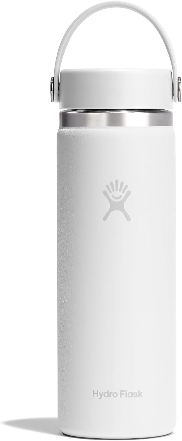 Hydro Flask Water Bottle - Insulated Stainless Steel - Wide Mouth Flex Lid, Non Spill, Leakproof and Refillable in 32 Oz Black