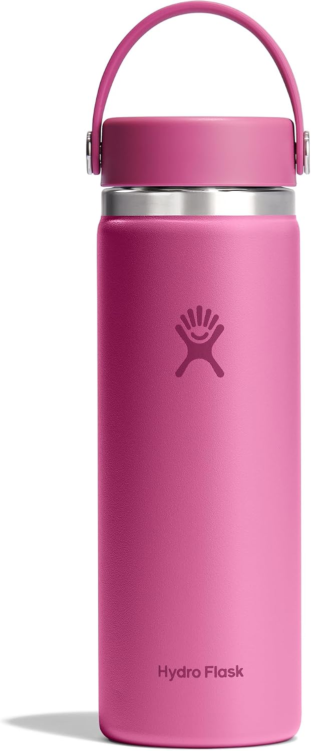 Hydro Flask Water Bottle - Insulated Stainless Steel - Wide Mouth Flex Lid, Non Spill, Leakproof and Refillable in 32 Oz Black