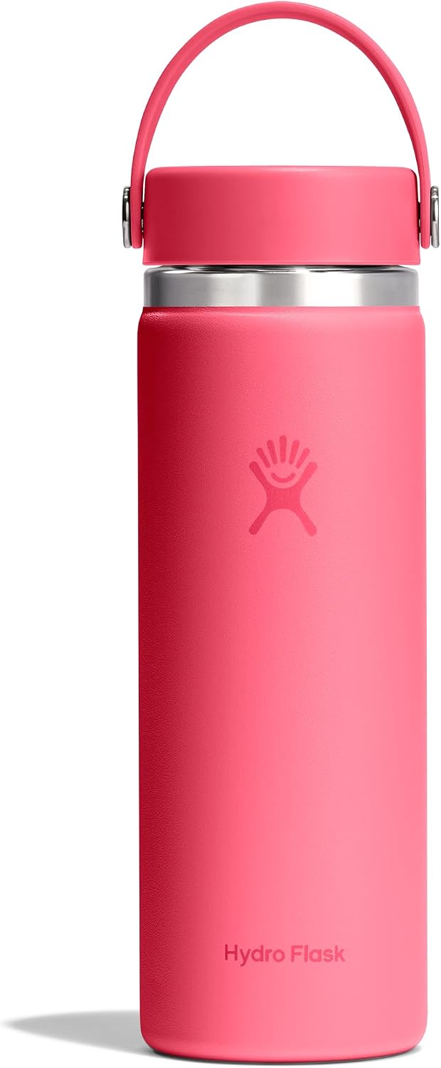 Hydro Flask Water Bottle - Insulated Stainless Steel - Wide Mouth Flex Lid, Non Spill, Leakproof and Refillable in 32 Oz Black