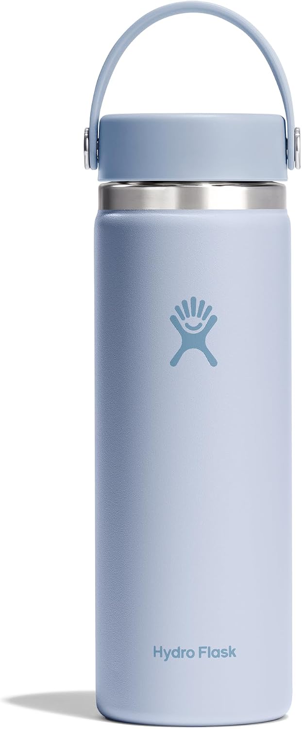 Hydro Flask Water Bottle - Insulated Stainless Steel - Wide Mouth Flex Lid, Non Spill, Leakproof and Refillable in 32 Oz Black