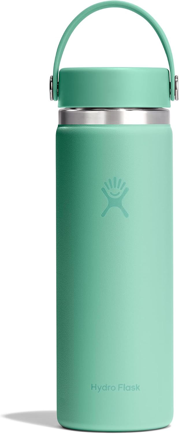 Hydro Flask Water Bottle - Insulated Stainless Steel - Wide Mouth Flex Lid, Non Spill, Leakproof and Refillable in 32 Oz Black