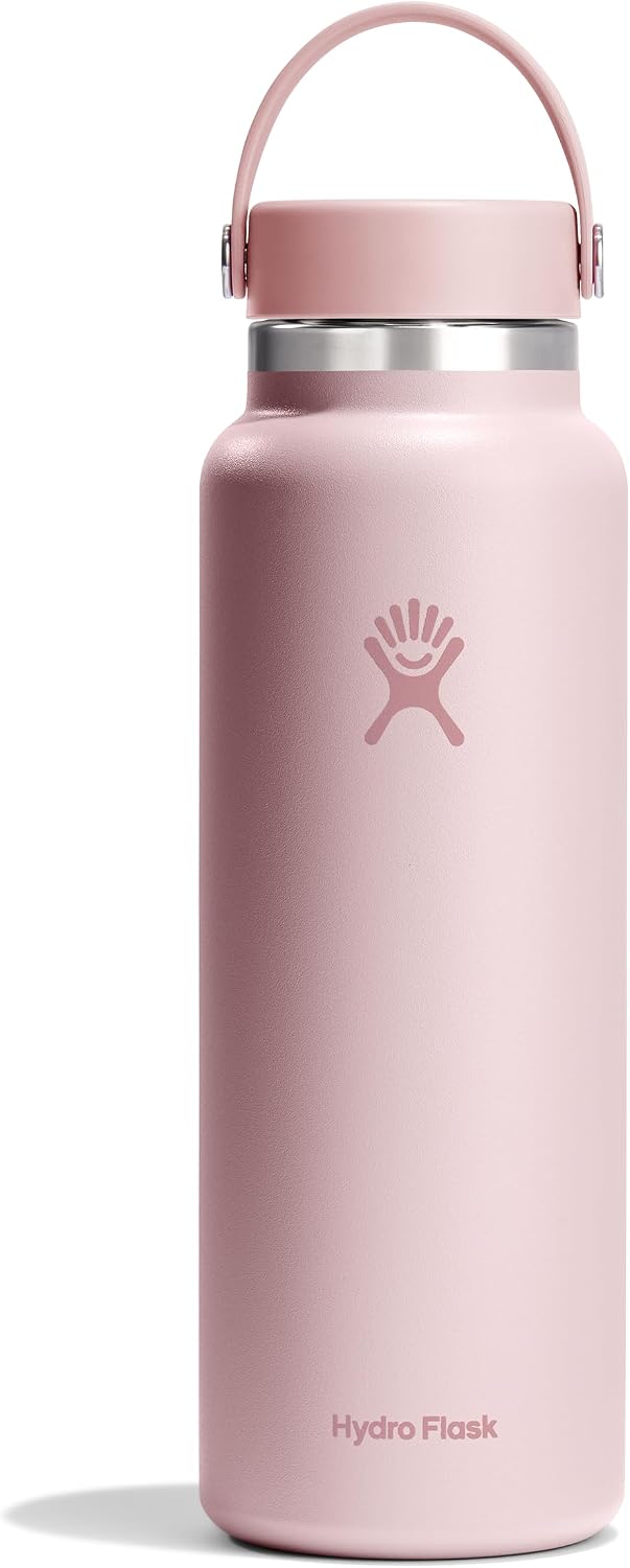 Hydro Flask Water Bottle - Insulated Stainless Steel - Wide Mouth Flex Lid, Non Spill, Leakproof and Refillable in 32 Oz Black