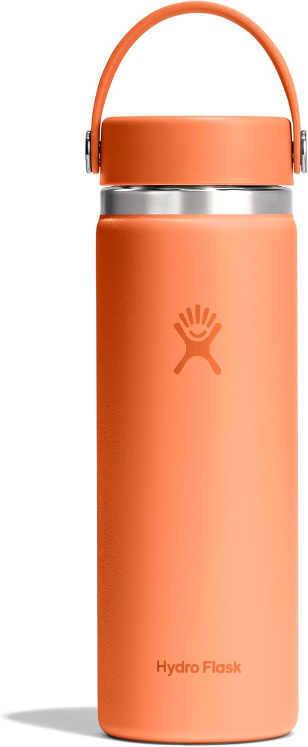 Hydro Flask Water Bottle - Insulated Stainless Steel - Wide Mouth Flex Lid, Non Spill, Leakproof and Refillable in 32 Oz Black